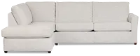 Miller Light Gray Fabric Left Bumper Sectional