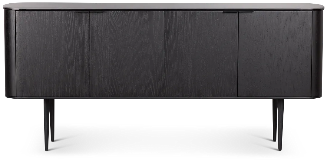 Kayden Black Four-door Cabinet