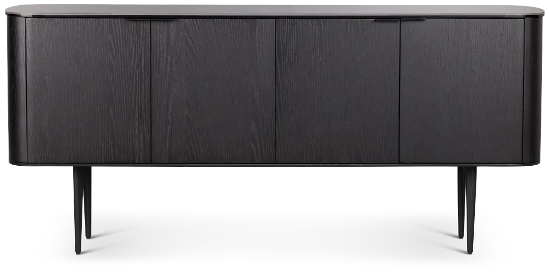 Kayden Black Four-door Cabinet Kayden Black Four-door Cabinet