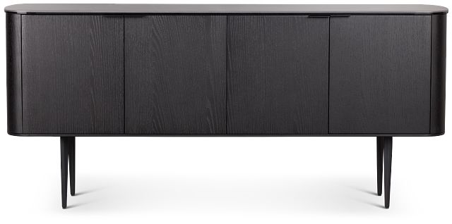 Kayden Black Four-door Cabinet
