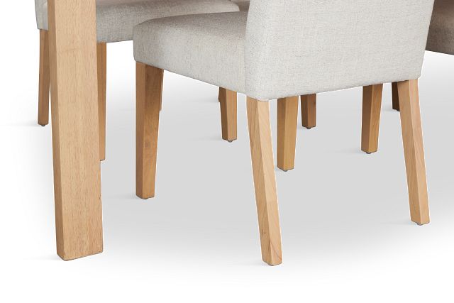 Park Ridge Light Tone Rectangular Table & 4 Upholstered Chairs