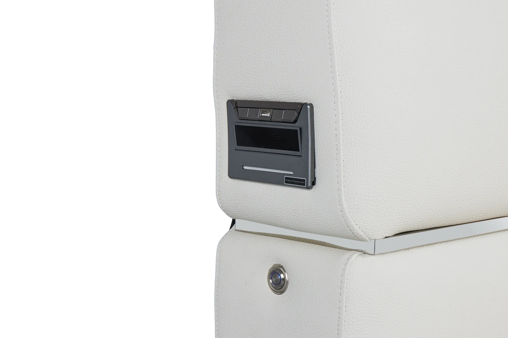 Miami White Uph Platform Bed