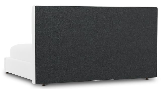Grayton Suave White 54" Upholstered Platform Bed