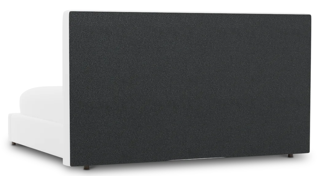 Grayton Suave White 54" Upholstered Platform Bed