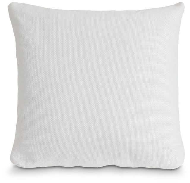 Suave White Fabric 20" Accent Pillow