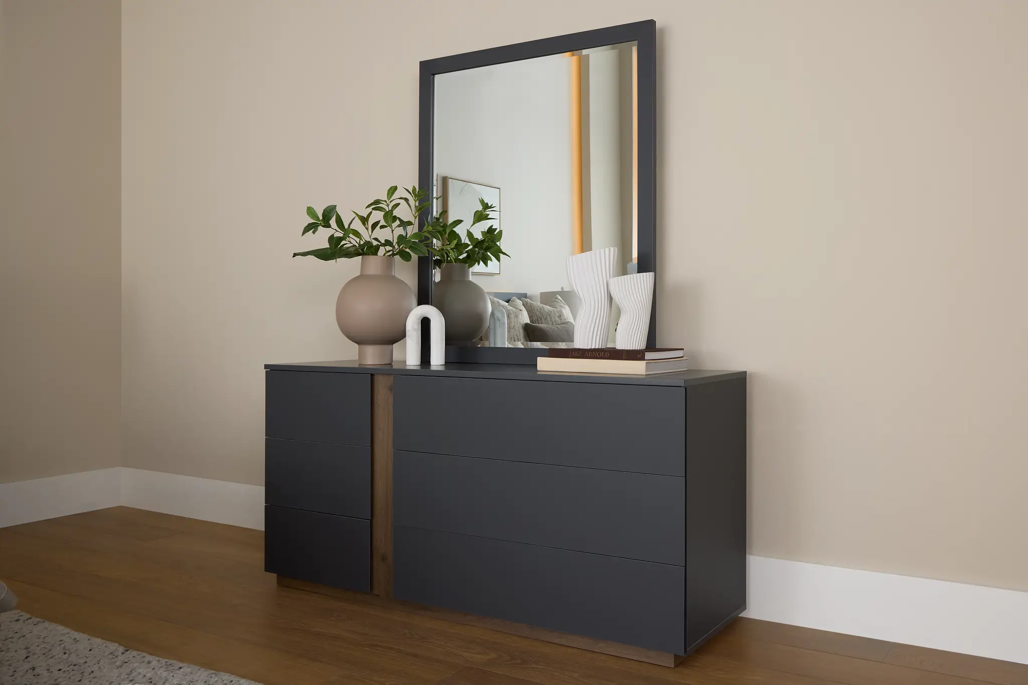 Brasilia Gray Dresser & Mirror Brasilia Gray Dresser & Mirror
