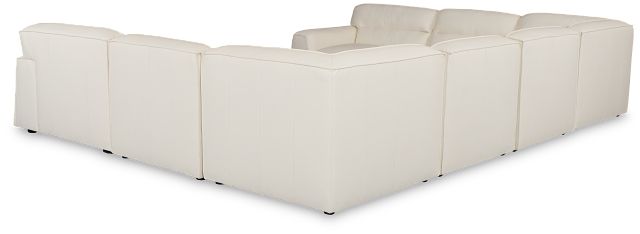 Blanca White Leather 8-piece Modular Sectional