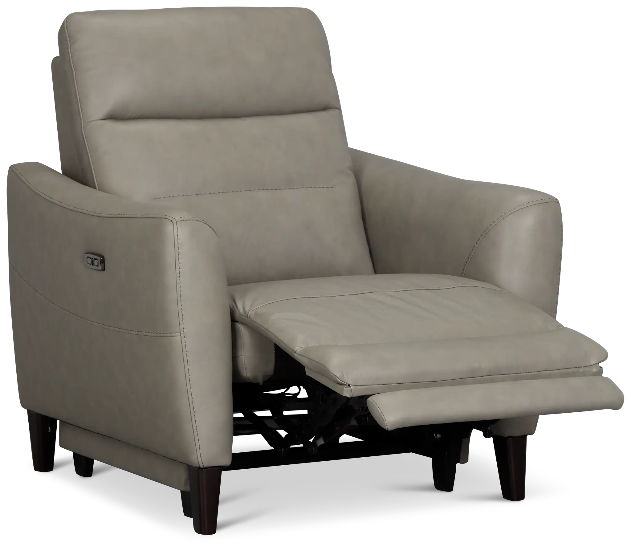 Keaton Gray Lthr/vinyl Power Recliner With Power Headrest Keaton Gray Lthr/vinyl Power Recliner With Power Headrest