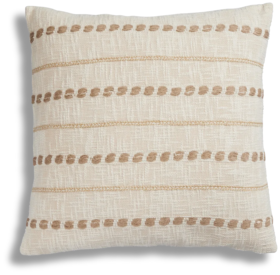 Lagani Ivory Square Accent Pillow