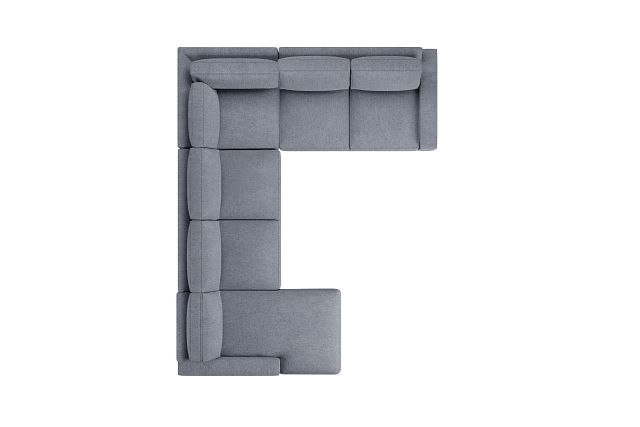 Edgewater Elevation Gray Medium Left Chaise Sectional