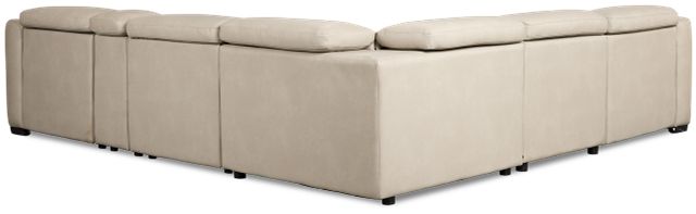Melody Light Gray Micro Medium Triple Power 2-arm Sectional