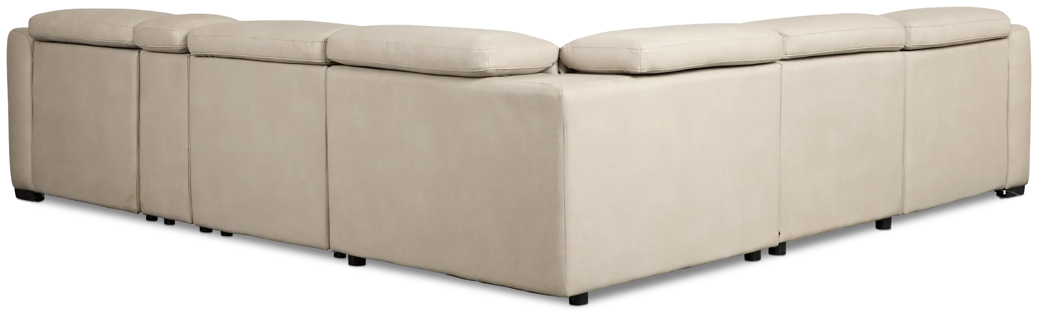 Melody Light Gray Micro Medium Triple Power 2-arm Sectional