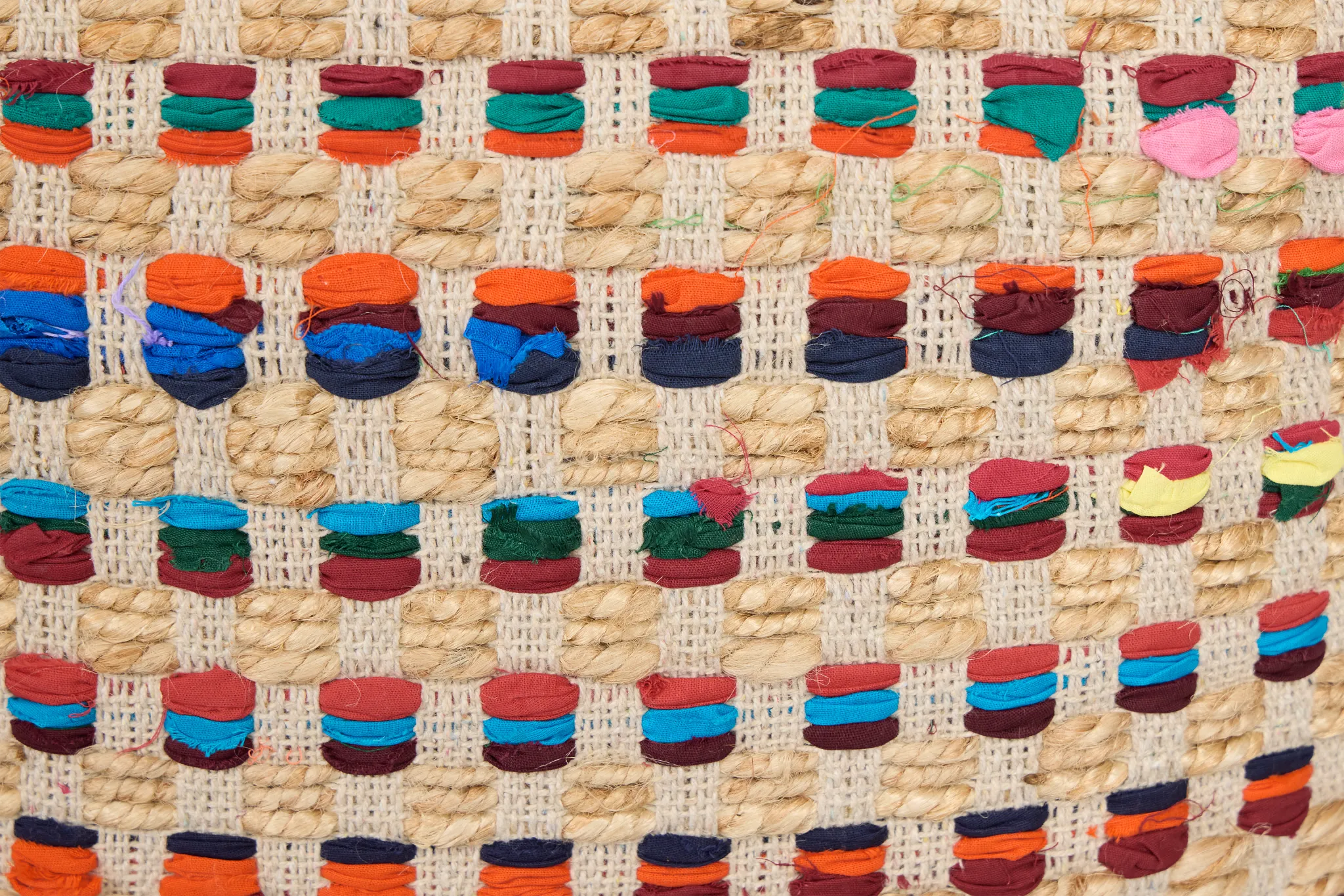 Poppy Multicolored Accent Pouf