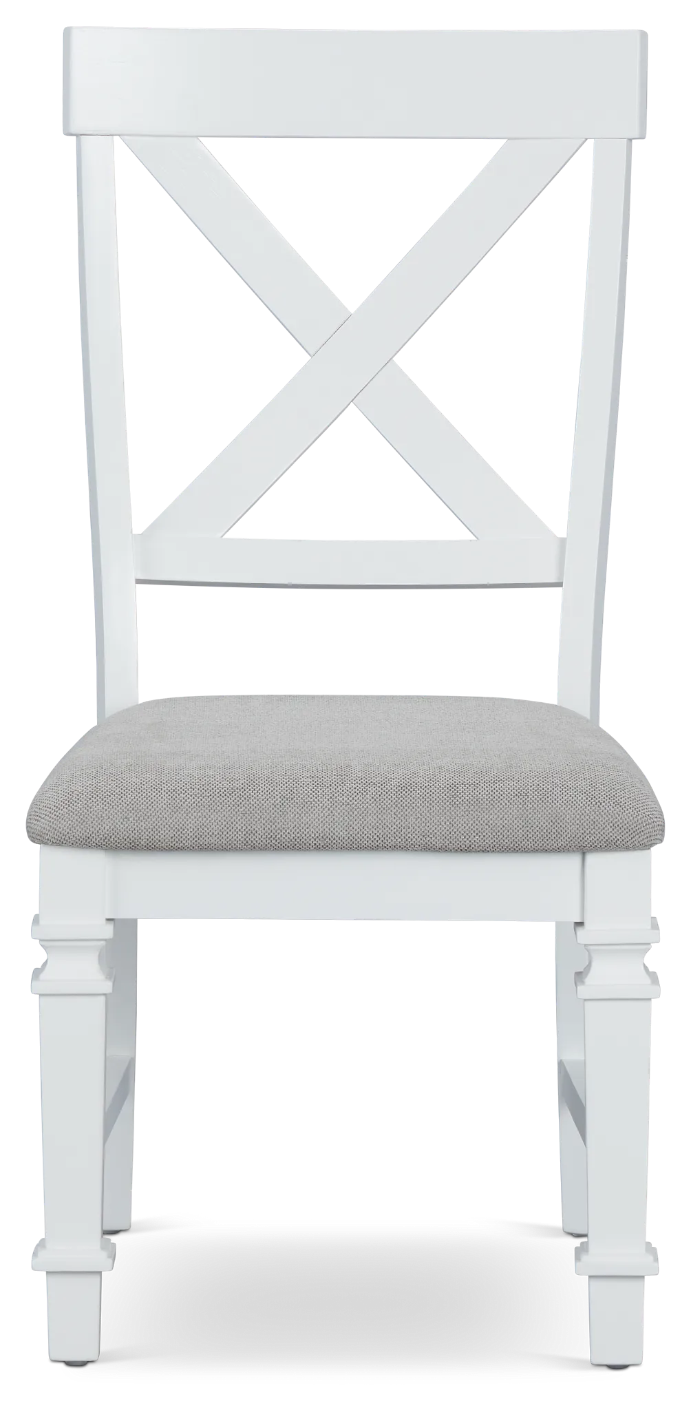 Marina2 White Wood Upholstered Side Chair