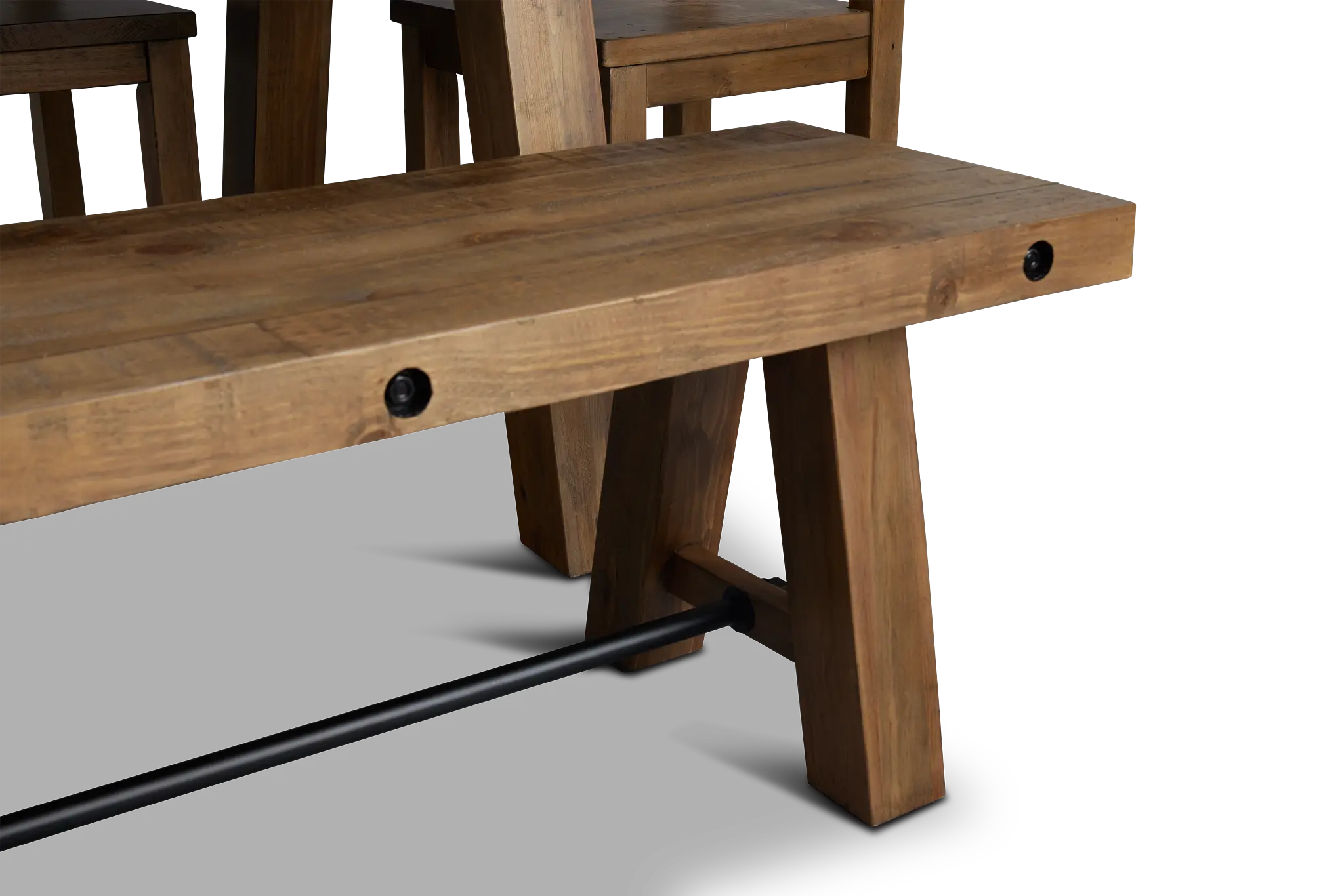 Maxton Mid Tone Rectangular Table With 4 Side Chairs & Bench Maxton Mid Tone Rectangular Table With 4 Side Chairs & Bench