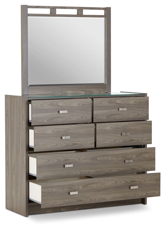 Sutton Light Tone Dresser & Mirror (3)