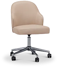Paige Beige Swivel Desk Chair