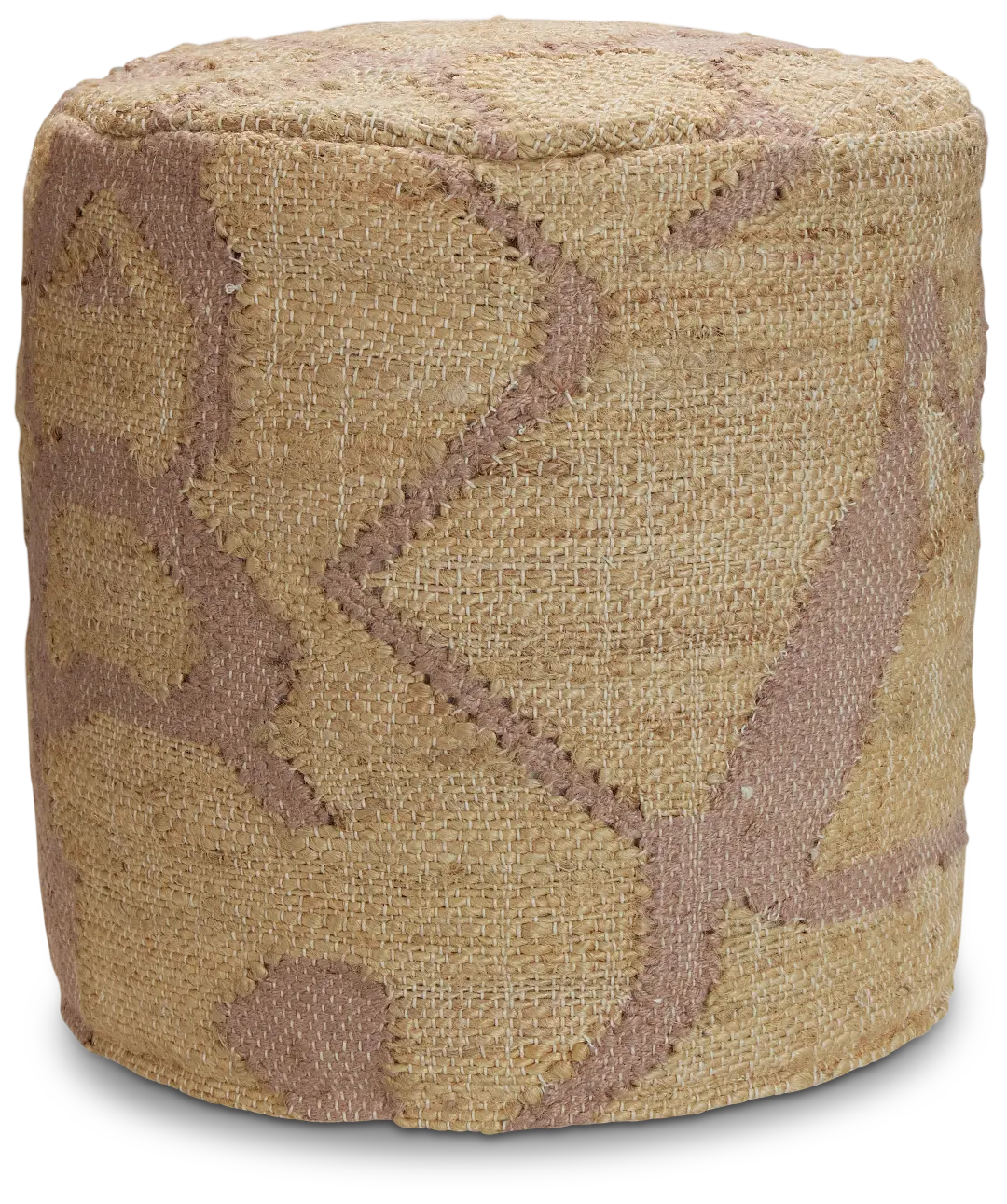 Haylen Light Brown Round Accent Pouf Haylen Light Brown Round Accent Pouf