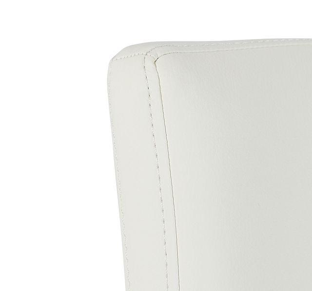 London White Upholstered Side Chair (4)