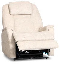 Model 3+ Petite Light Beige Fabric Power Lift Recliner