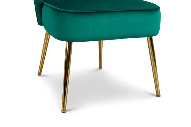 Tami Dark Green Velvet Accent Chair