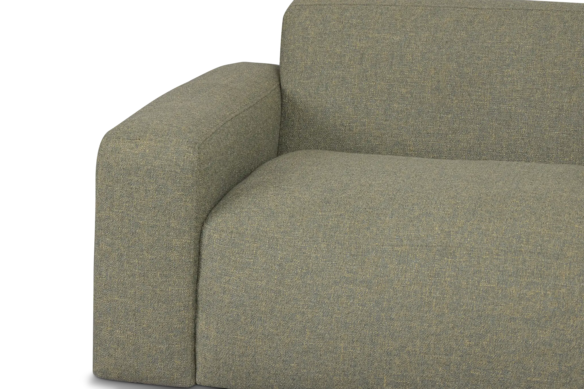 Baylor Green Fabric 3-piece Modular Sofa Baylor Green Fabric 3-piece Modular Sofa