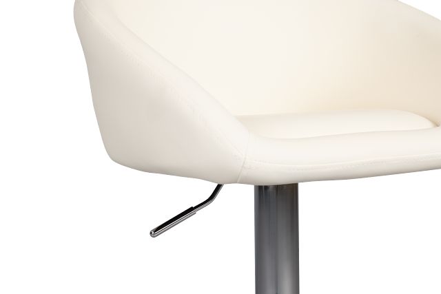 Dayton White Uph Adjustable Stool