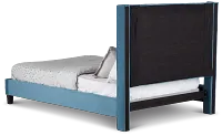 Audrey Blue Velvet Platform Bed