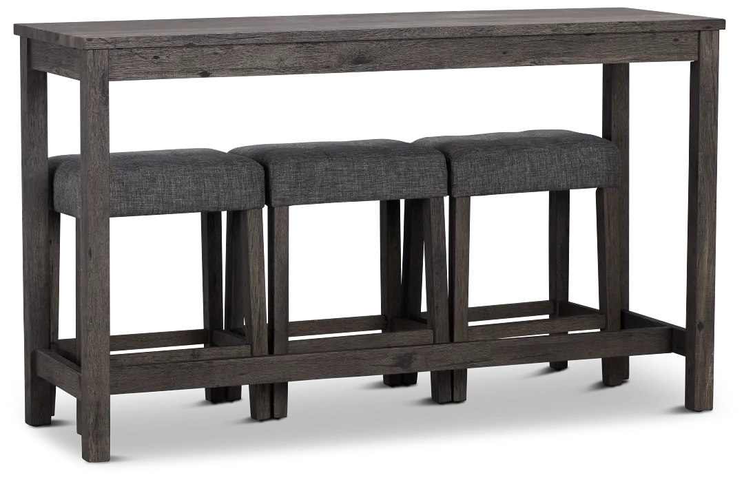 Robin Dark Tone High Table & 3 Barstools