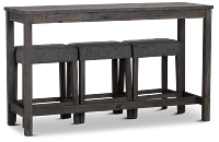 Robin Dark Tone High Table & 3 Barstools