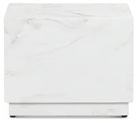 Vilano White Square End Table
