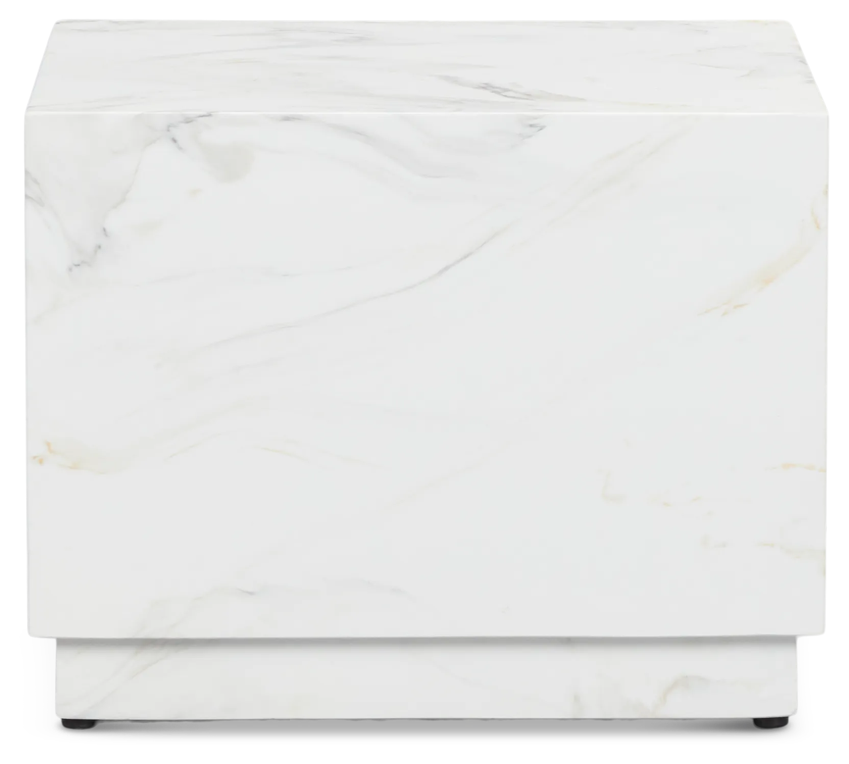 Vilano White Square End Table