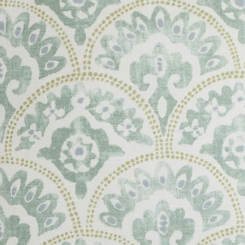 Tomini Green Fabric Accent Pouf