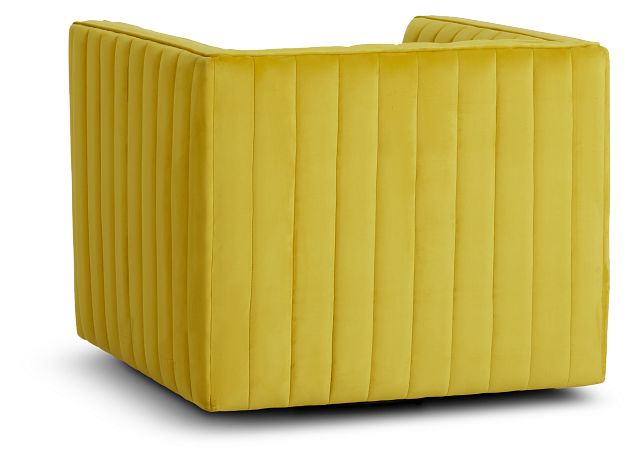 Cobra Yellow Velvet Accent Chair