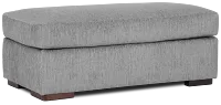 Alpha Light Gray Fabric Ottoman