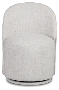 Claude Gray Round Upholstered Side Chair