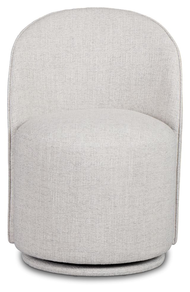 Claude Gray Round Upholstered Side Chair