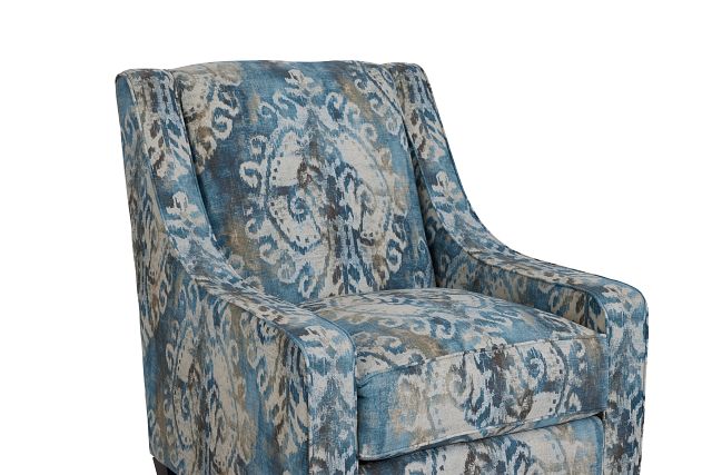 Soledad Blue Fabric Accent Chair