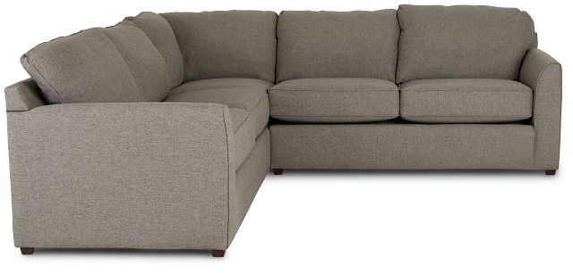 Asheville Brown Fabric Small Two-arm Sectional