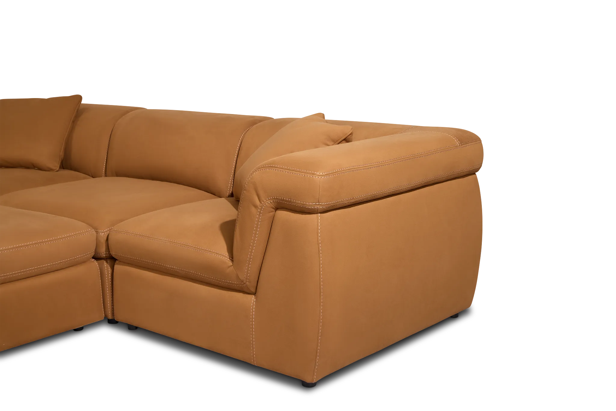 Aria Medium Brown Micro Immersive 10-piece Modular Sectional W/4 Speakers