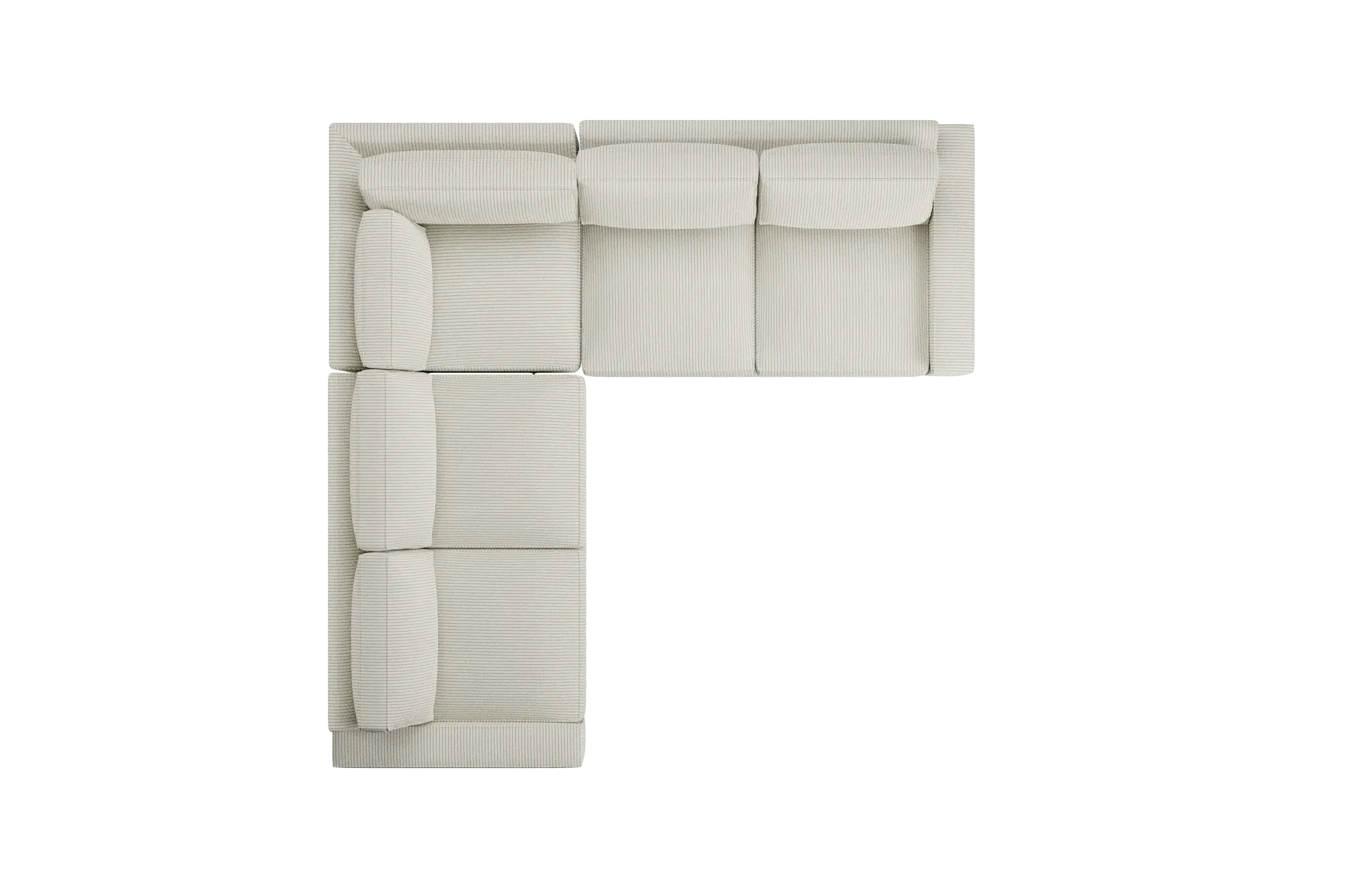 Edgewater Lucy Light Beige Small Two-arm Sectional Edgewater Lucy Light Beige Small Two-arm Sectional