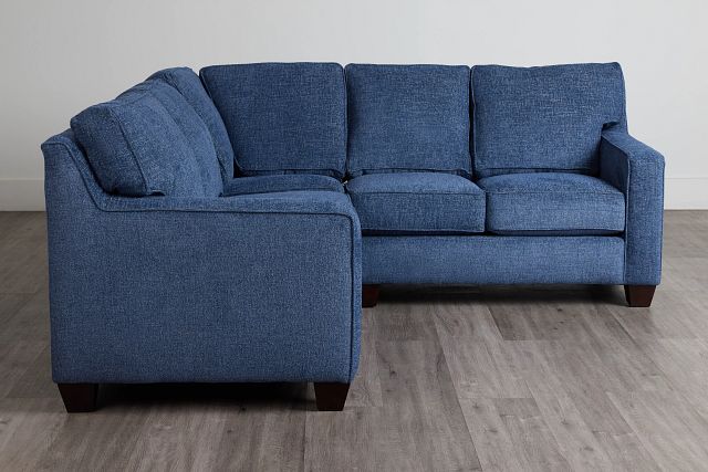 Andie Blue Fabric Small Two-arm Sectional