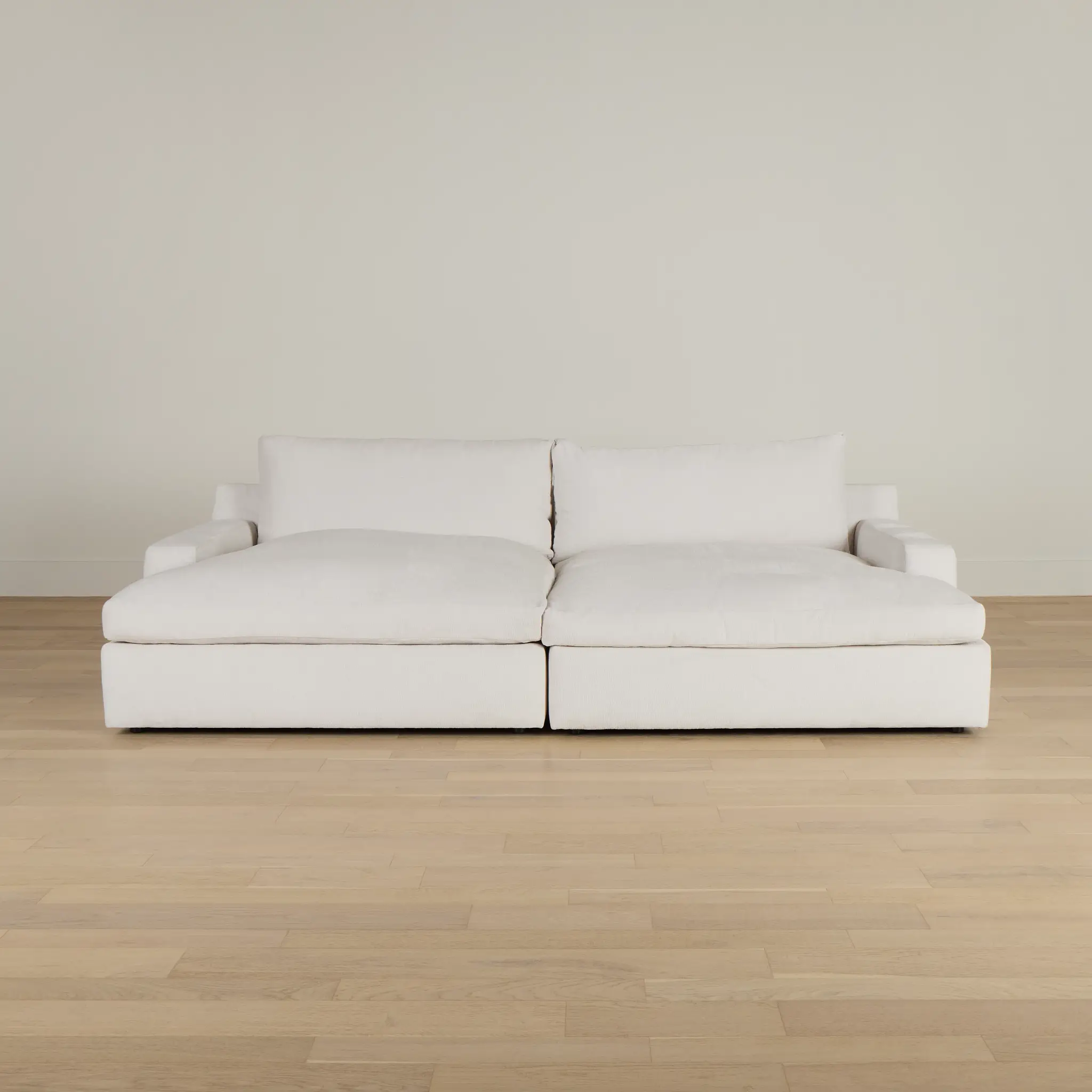 Stella Ivory Fabric Double Chaise Sectional Stella Ivory Fabric Double Chaise Sectional