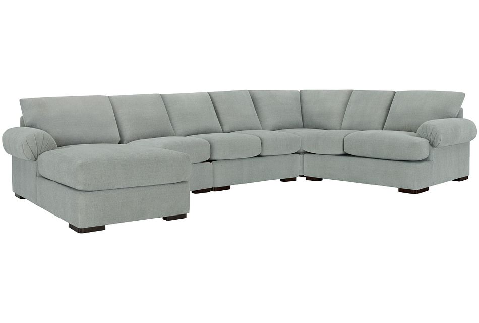 Belair Light Blue Fabric Large Left Chaise Sectional Living Room Sectionals City Furniture Belair Light Blue Fabric Large Left, Light Blue Sectional Sofa With Chaise