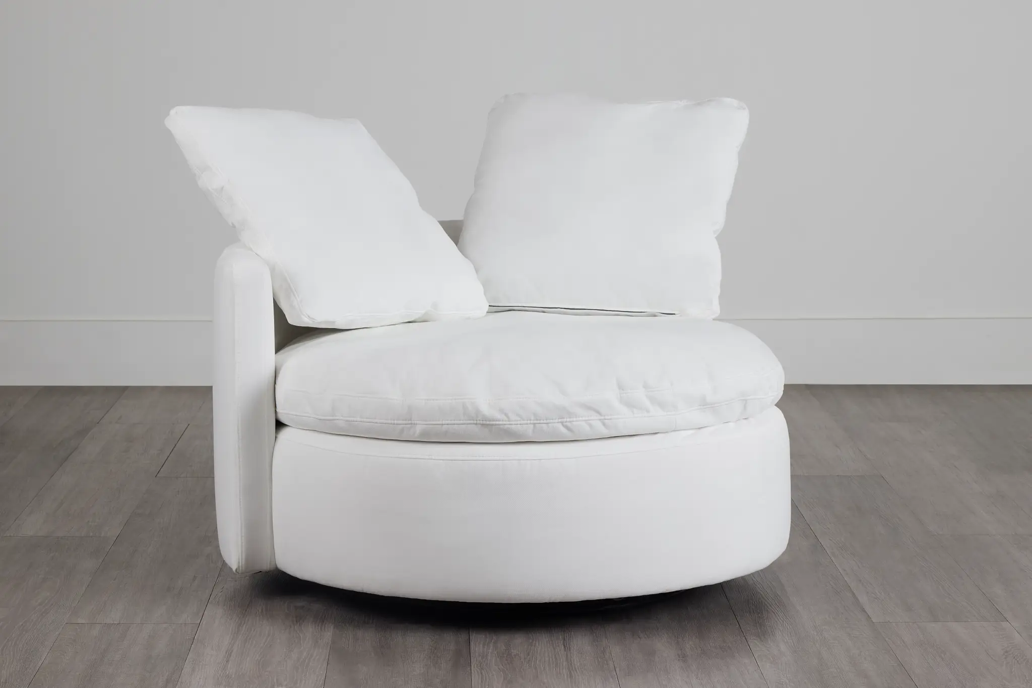 Orbit White Micro Swivel Accent Chair Orbit White Micro Swivel Accent Chair