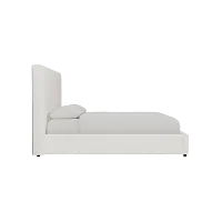 Grayton Gellar White 54" Upholstered Platform Bed