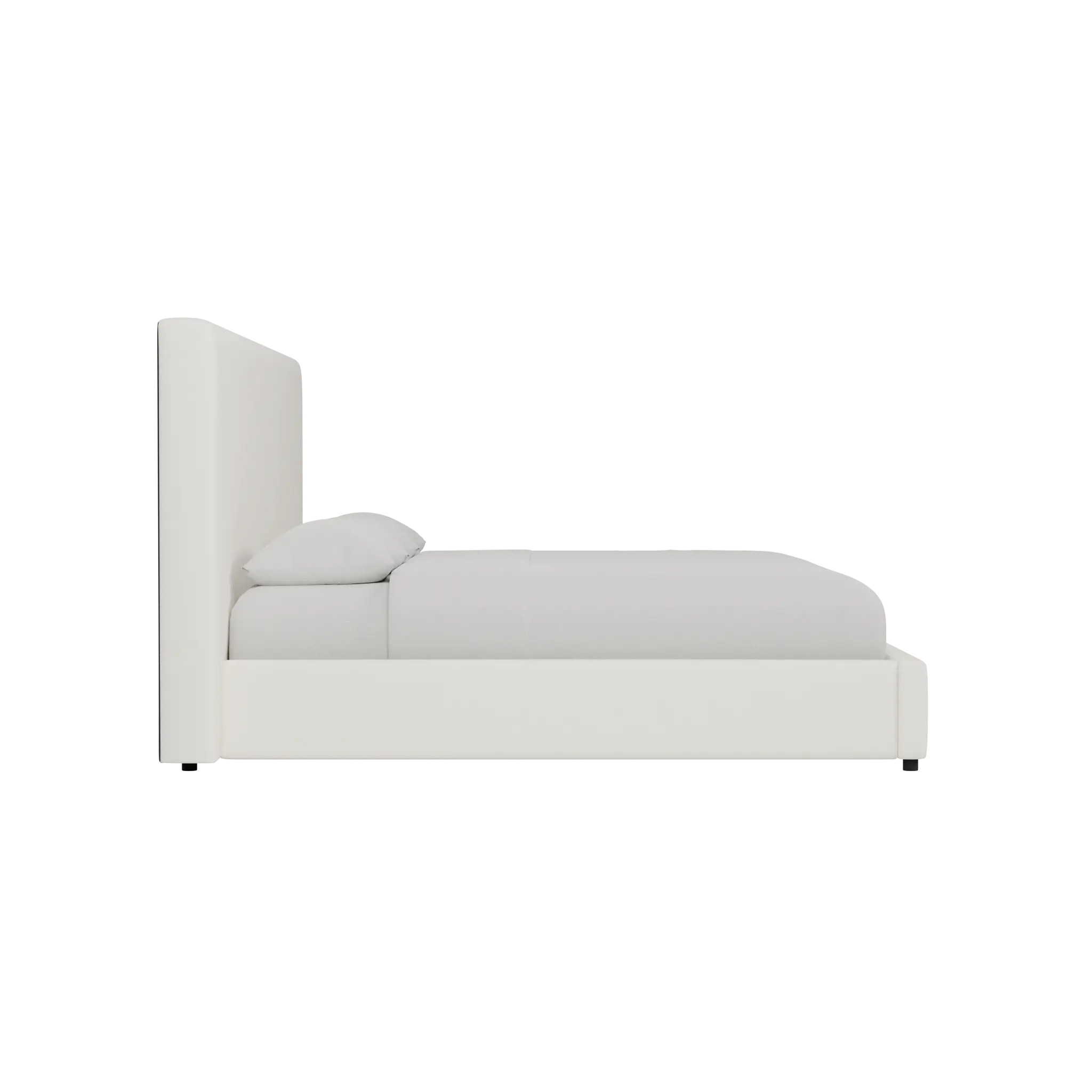 Grayton Gellar White 54" Upholstered Platform Bed Grayton Gellar White 54" Upholstered Platform Bed
