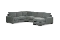 Edgewater Lucy Navy Medium Right Chaise Sectional