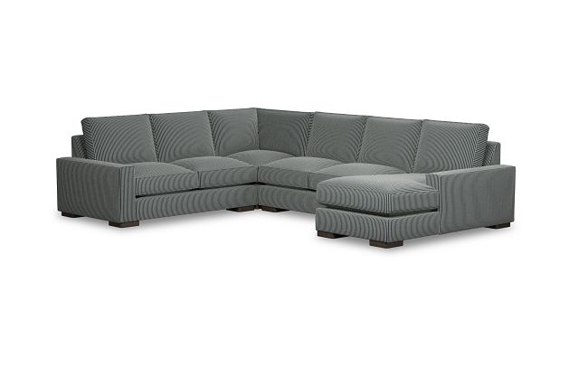 Edgewater Lucy Navy Medium Right Chaise Sectional