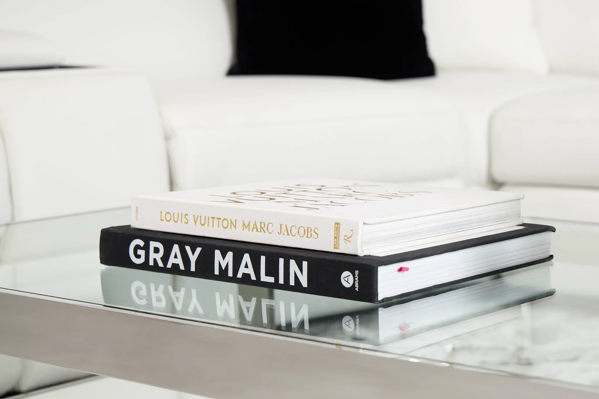 Miami White Glass Rectangular Coffee Table